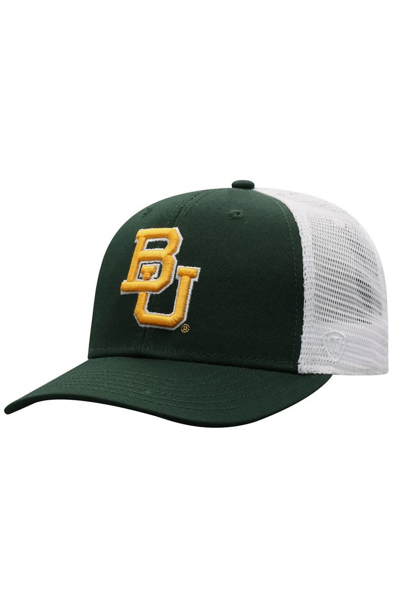 TOP OF THE WORLD Men's Top of the World Green/White Baylor Bears Victory Baseline Adjustable Trucker Hat, Main, color, Green