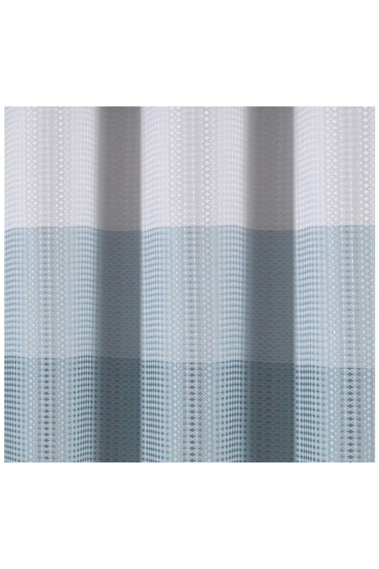 Shades Ombré Waffle Texture Shower Curtain, Alternate, color, AQUA