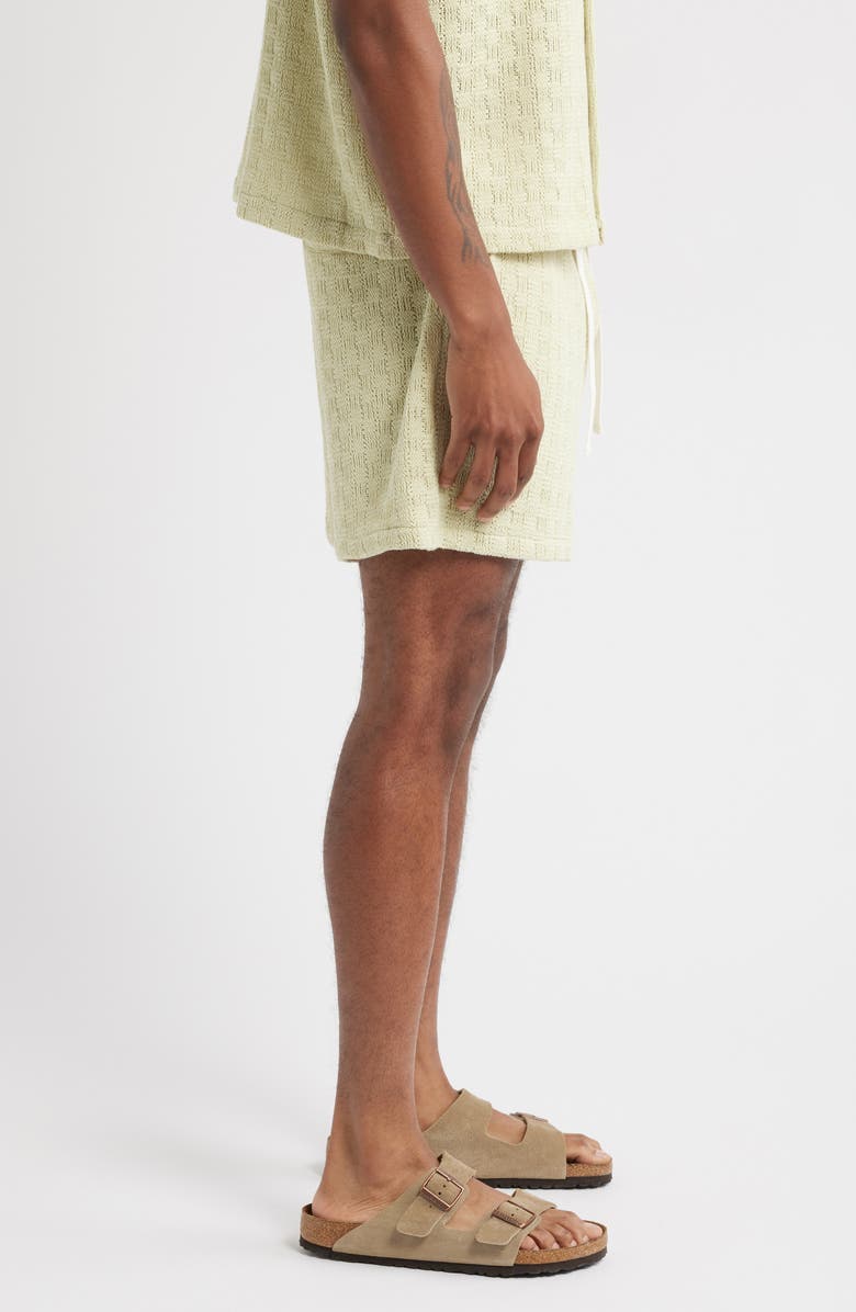 RIZORT Gregory Basket Weave Knit Drawstring Shorts, Alternate, color, Green