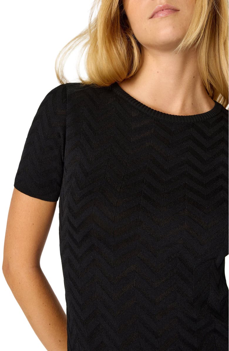 Missoni Chevron Cotton And Viscose Longuette Dress, Alternate, color, Black