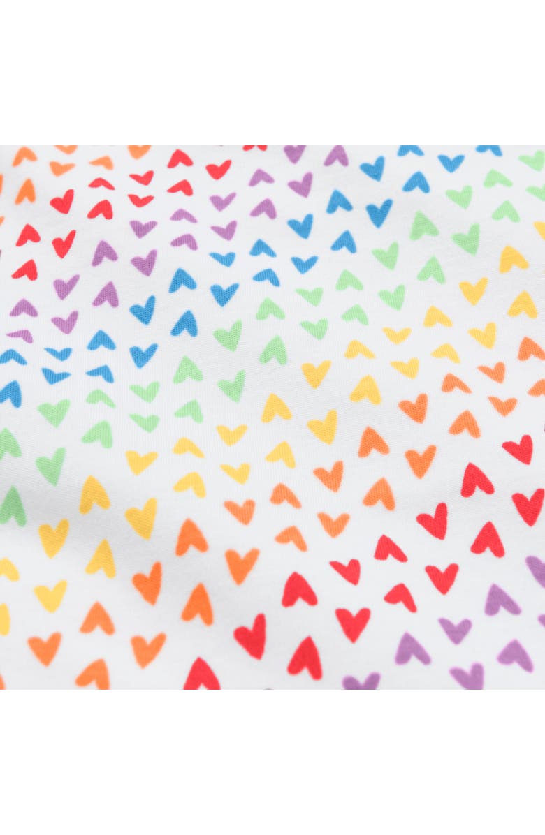 Primary Kids Organic Long Sleeve PJ Set in Hearts, Alternate, color, 