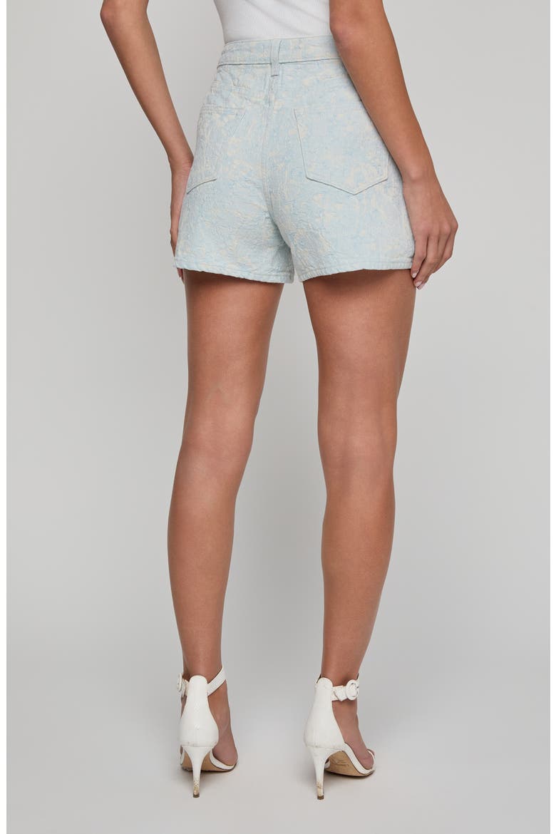 Lissania Floral Stitch Denim Shorts, Alternate, color, CLOUD DAMASK