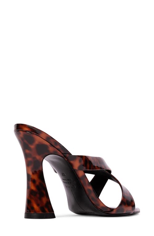 Black Suede Studio Zoey Sandal In Tortoise Patent