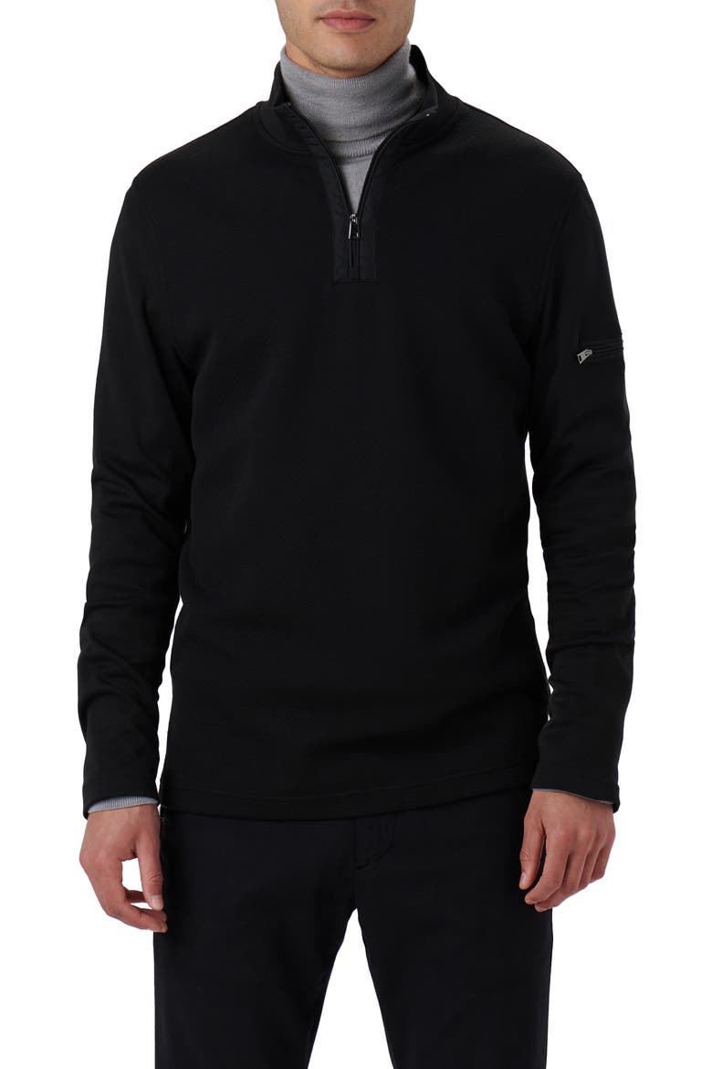 Quarter Zip Pullover, Main, color, CAVIAR
