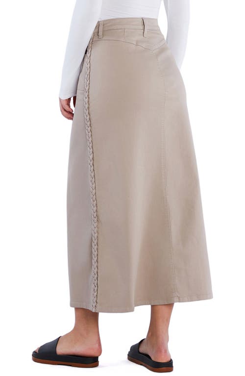 WASH LAB DENIM WASH LAB DENIM BRAIDED DENIM MAXI SKIRT