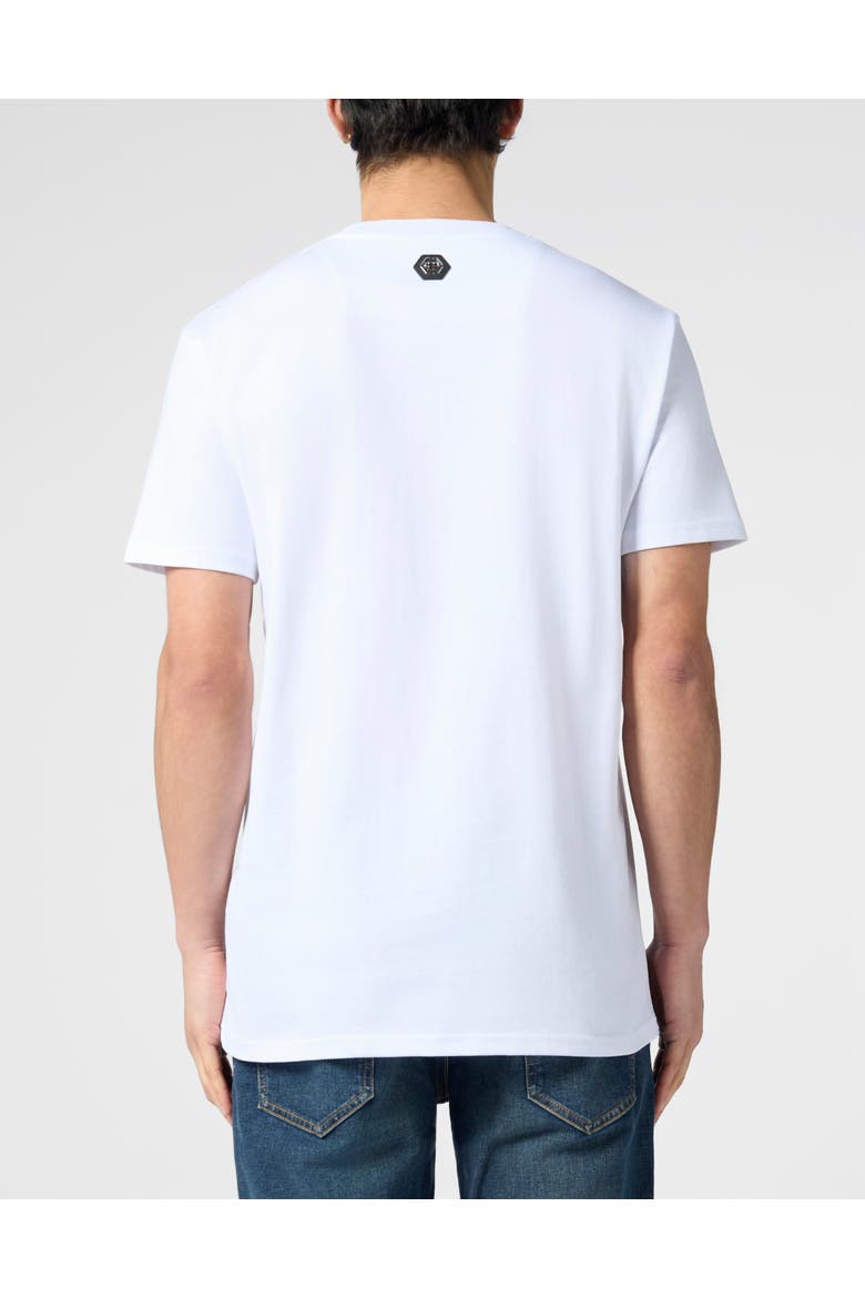 Round Neck T-Shirt Teddy Money Men, Alternate, color, white