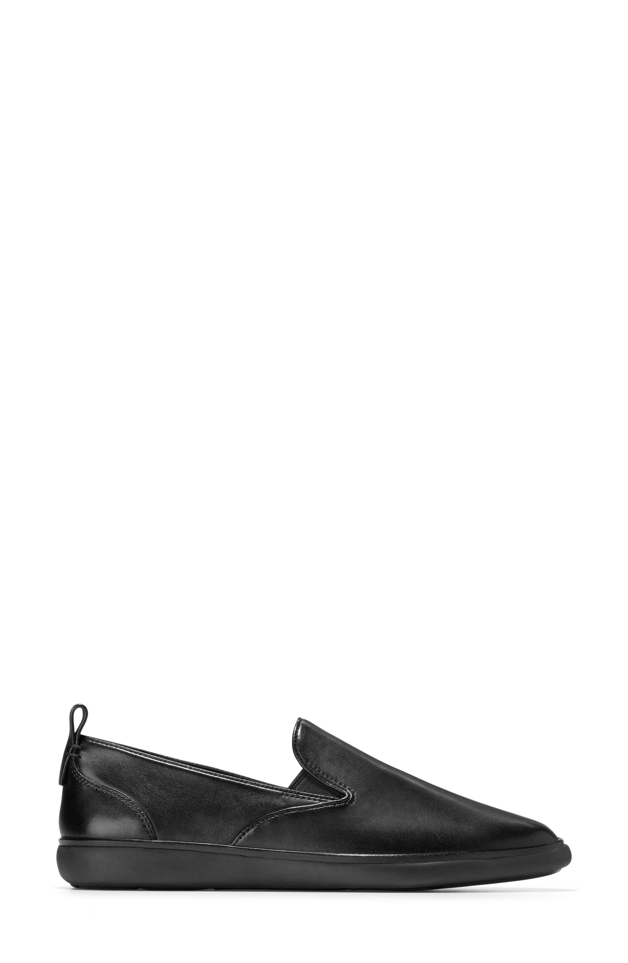 Cole Haan Galena Loafer, Alternate, color, Black Leather/ Black