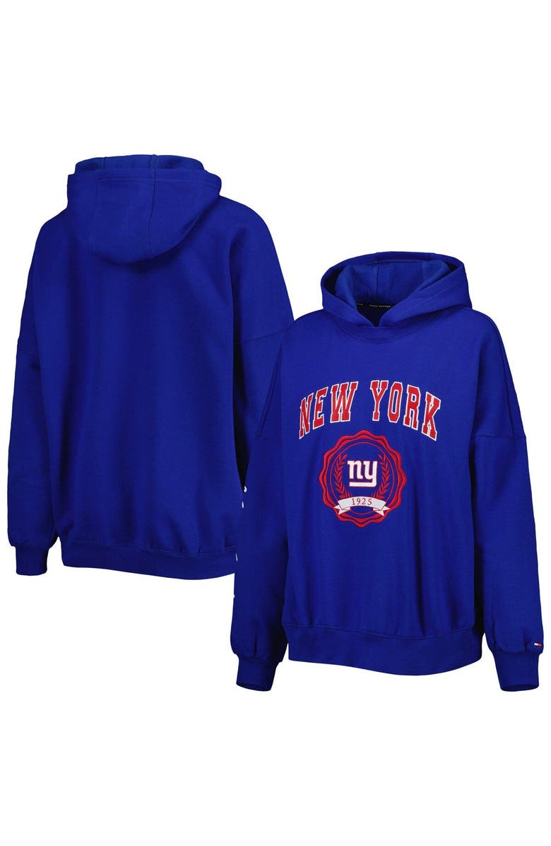 Tommy Hilfiger Women's Tommy Hilfiger Royal New York Giants Becca Drop Shoulder Pullover Hoodie, Main, color, 