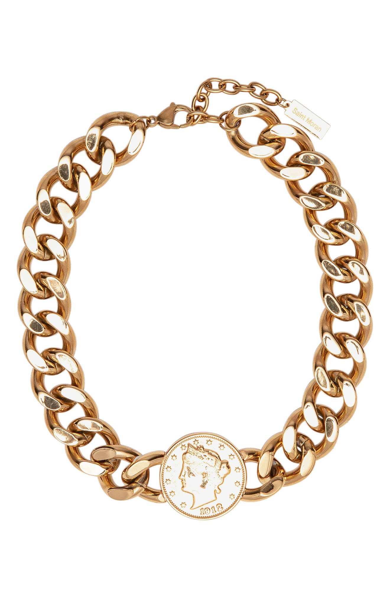 st. Moran Corte Oversize Curb Chain Collar Necklace