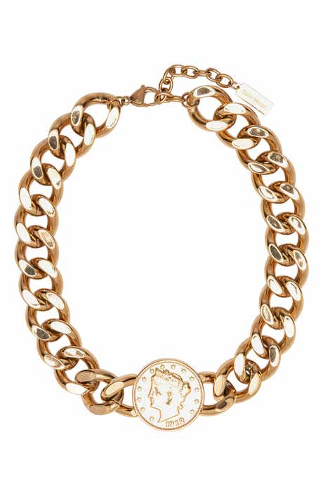 st. Moran Corte Oversize Curb Chain Collar Necklace