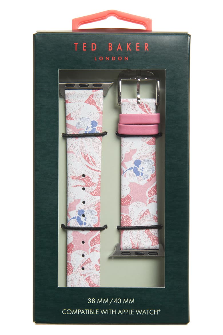 Floral Leather Band for Apple Watch®, 42mm/44mm, Alternate, color, MULTI
