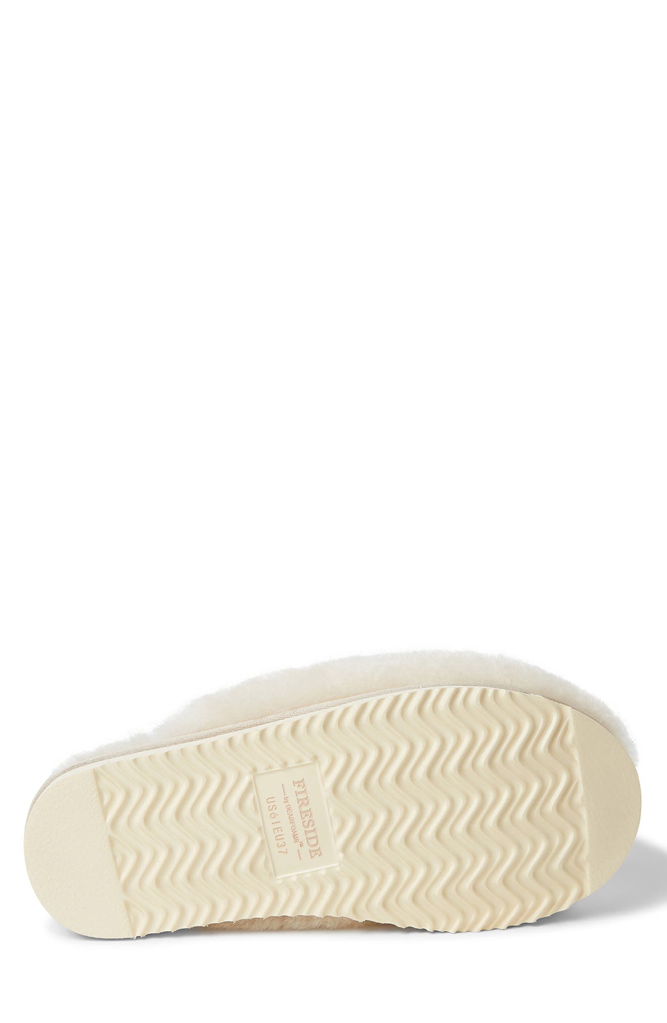 DEARFOAMS Fireside Genuine Shearling Mule Slipper, Alternate, color, Natural