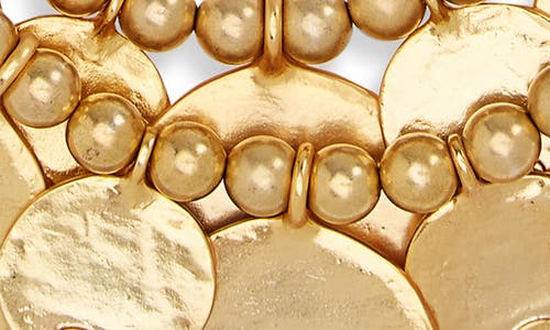 Kenneth Jay Lane Multistrand Coin Statement Necklace In Gold