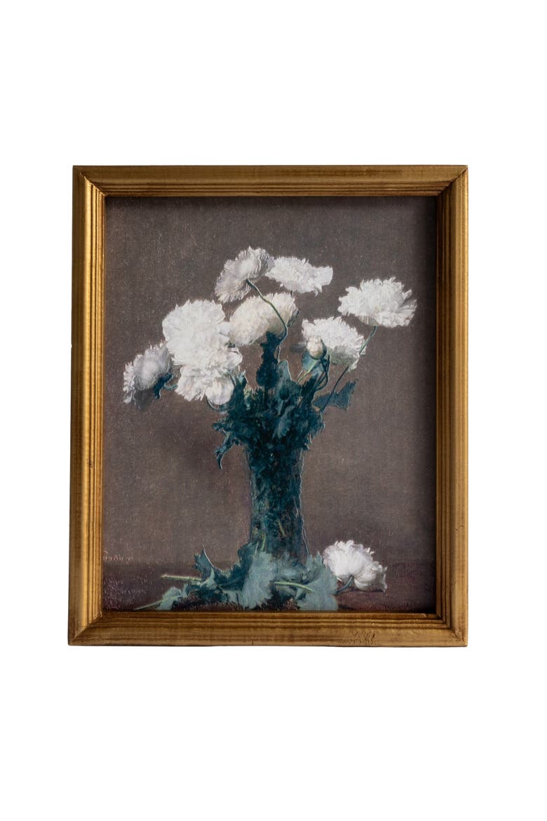 2-Piece Framed Vintage Reproduction Flower Wall Décor, Alternate, color, Multicolor