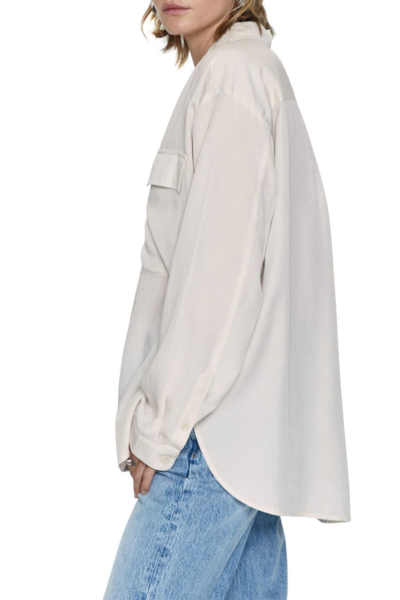 Irene Stripe Shirt, Alternate, color, BONE