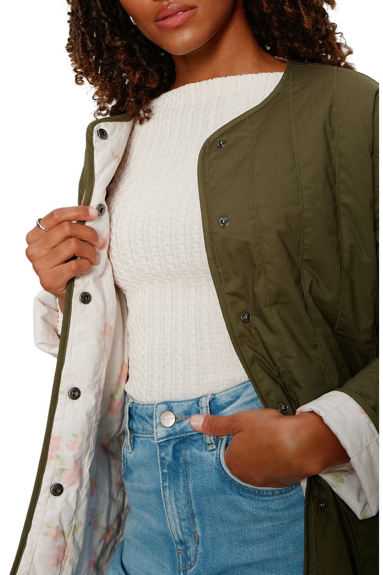 Reversible Cotton Quilted Jacket, Alternate, color, KALAMATA GREEN