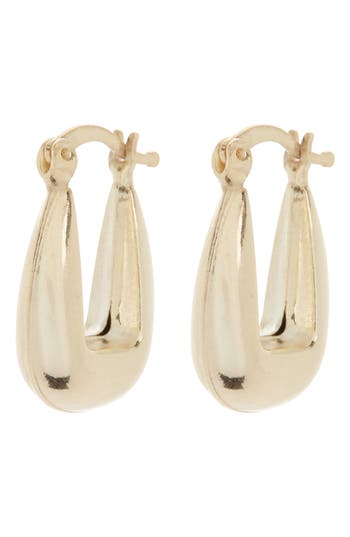 Argento Vivo Sterling Silver Square Chunky Hoop Earrings in Gold at Nordstrom Rack