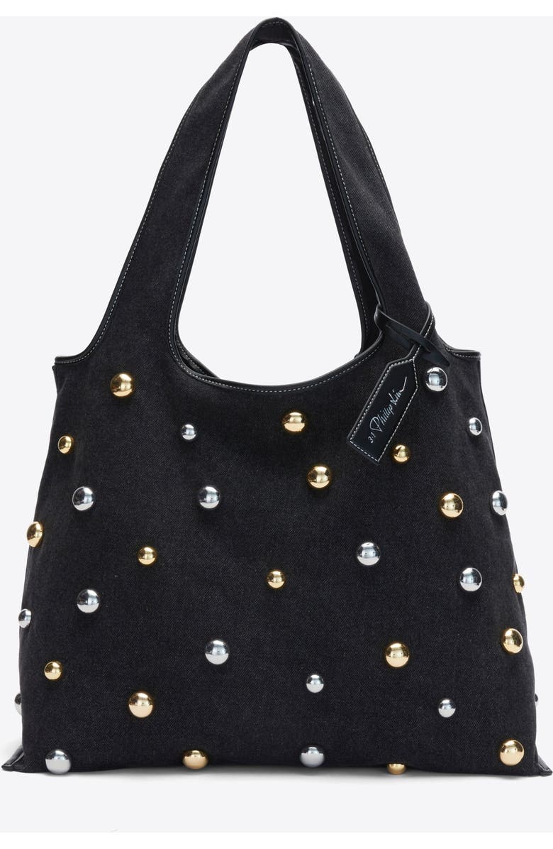 3.1 Phillip Lim Dome Embellishment Market Tote Bag, Alternate, color, Black