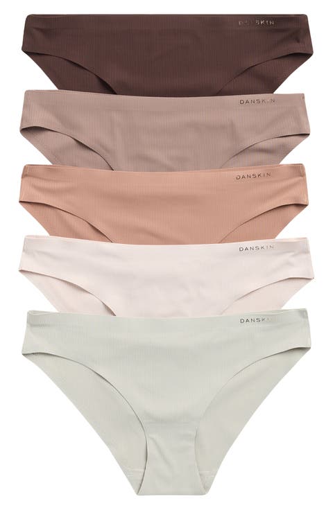Assorted 5-Pack Rib Microfiber Hipster Briefs