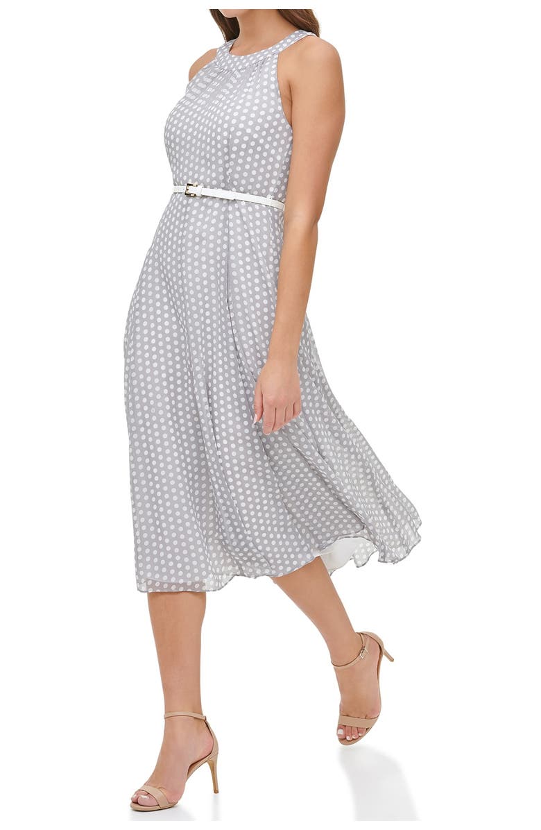 Tommy Hilfiger Dot Print Belted Midi Dress, Alternate, color, 