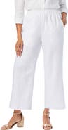 Jessica London Wide Leg Linen Crop Pant
