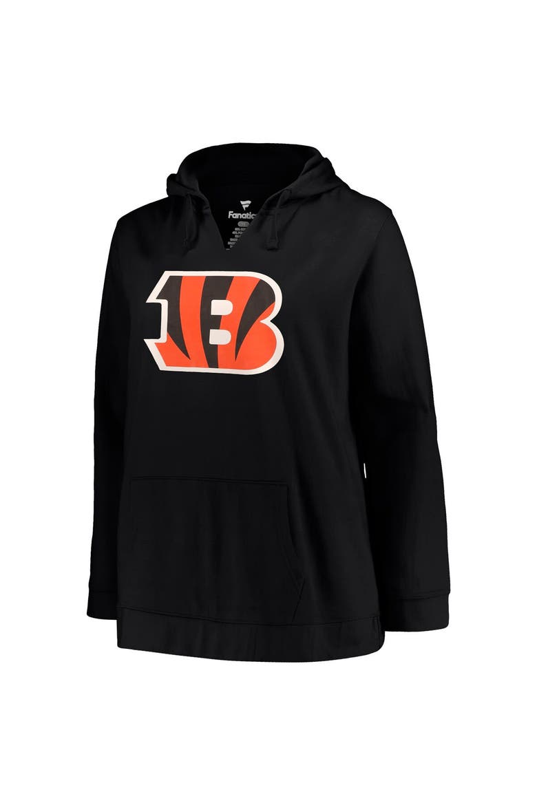 Women's Profile Joe Burrow Black Cincinnati Bengals Plus Size Player Name & Number Pullover Hoodie, Alternate, color, Black