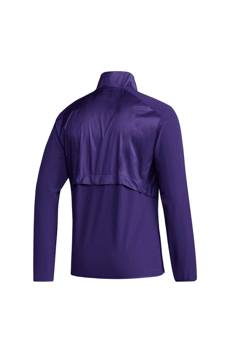 adidas Men's adidas Purple Washington Huskies Sideline AEROREADY Raglan Sleeve Quarter-Zip Jacket, Alternate, color, Purple