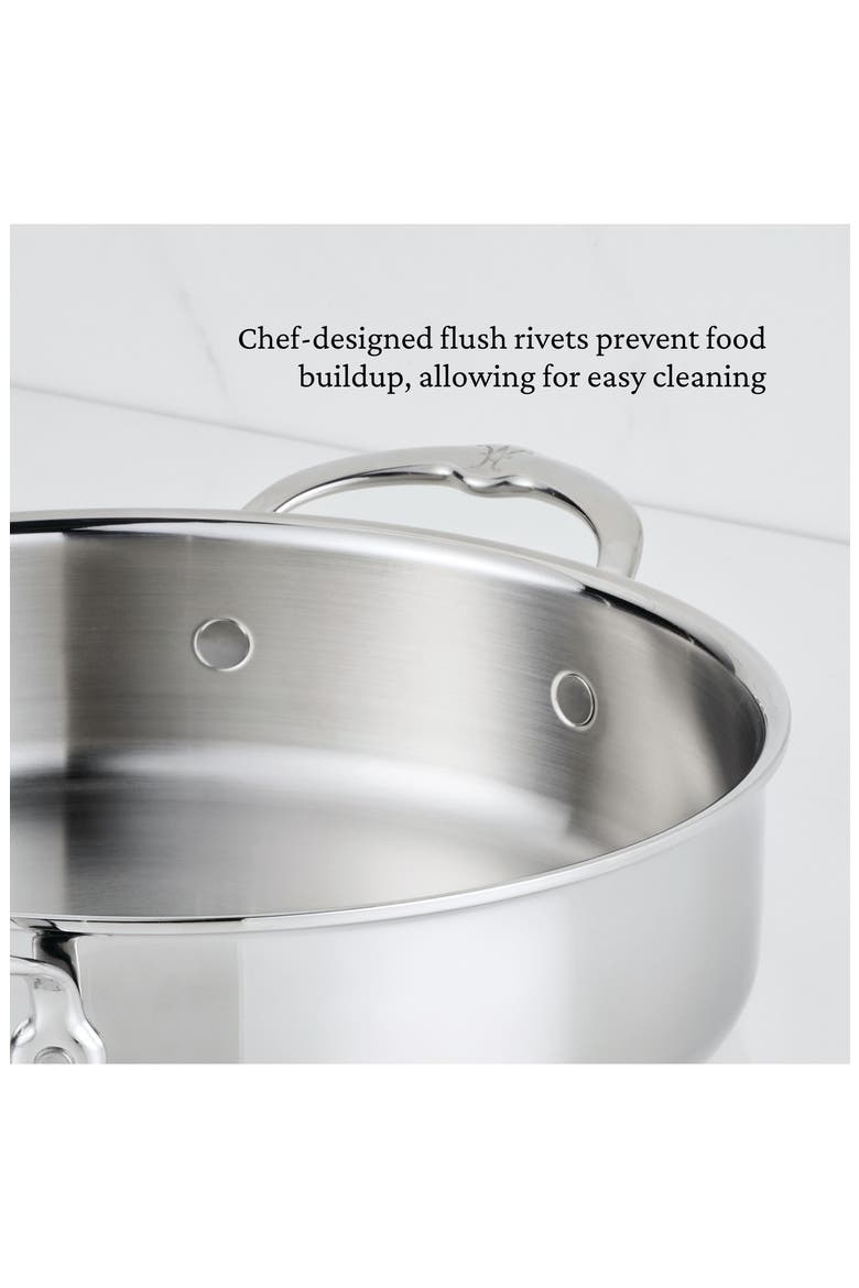 ProBond® Luxe Professional Clad Stainless Steel 6-Quart Rondeau Pan with Lid, Alternate, color, NO COLOR