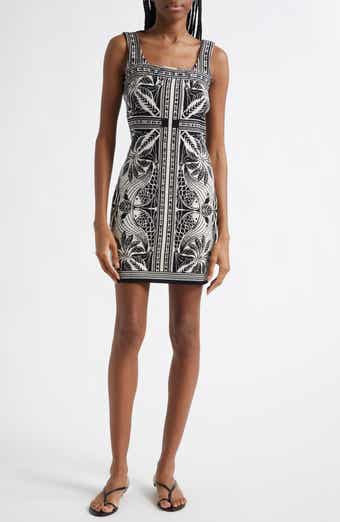 FARM Rio Scarf Print Jacquard Sleeveless Dress