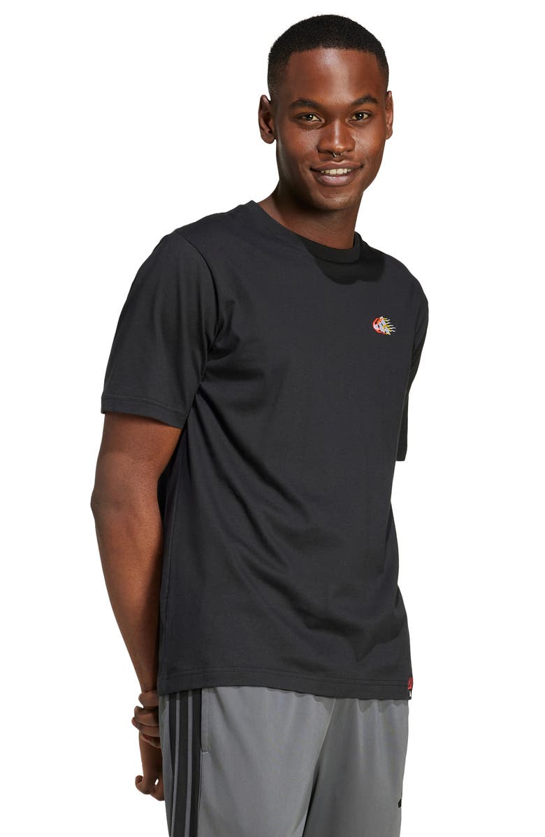 adidas Lounge Mini Embroidery Graphic T-Shirt, Alternate, color,