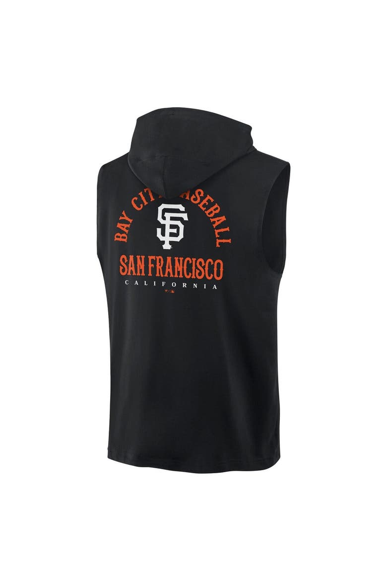 Men's Fanatics Black San Francisco Giants Fire Speed Sleeveless Pullover Hoodie, Alternate, color, Black