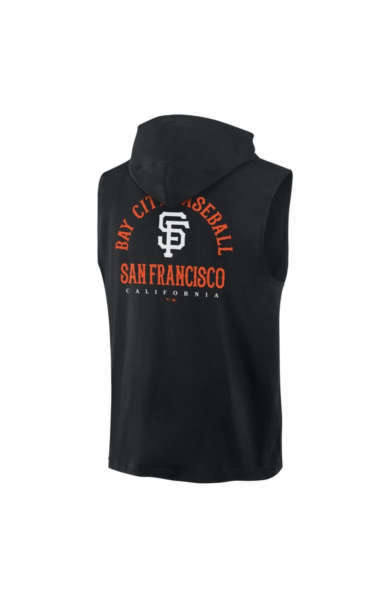 FANATICS Men's Fanatics Black San Francisco Giants Fire Speed Sleeveless Pullover Hoodie, Alternate, color, Black