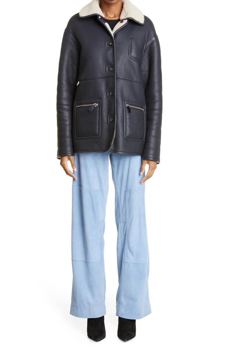 Saks Potts Rose Suede Wide Leg Pants, Alternate, color,