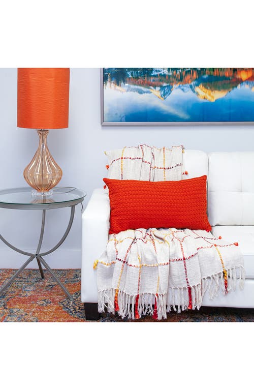 Parkland Collection Embossed Throw Pillow In Orange
