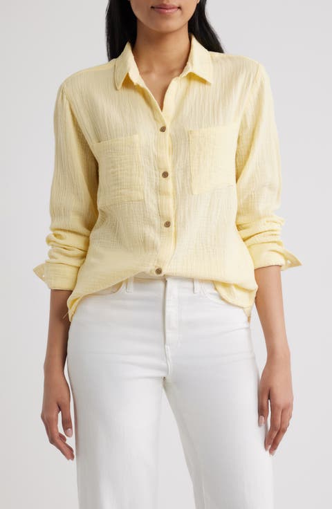 Micaela Cotton Button-Up Shirt