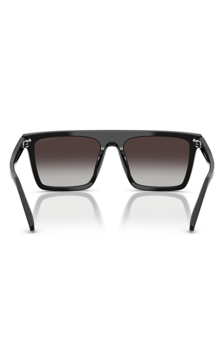 Michael Kors Edgewater 55mm Flat Top Square Sunglasses, Alternate, color, Black / Dark Grey Gradient
