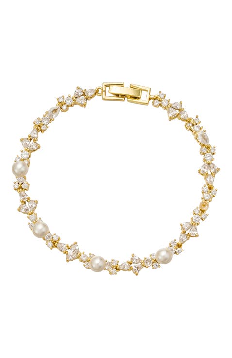 Opulent Pearl and Crystal Bracelet