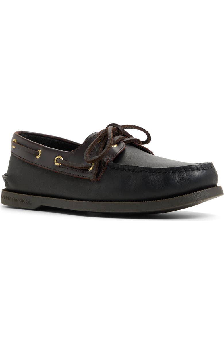 Sperry Authentic Original 2-Eye Boat Shoe, Main, color, Black/ Brown
