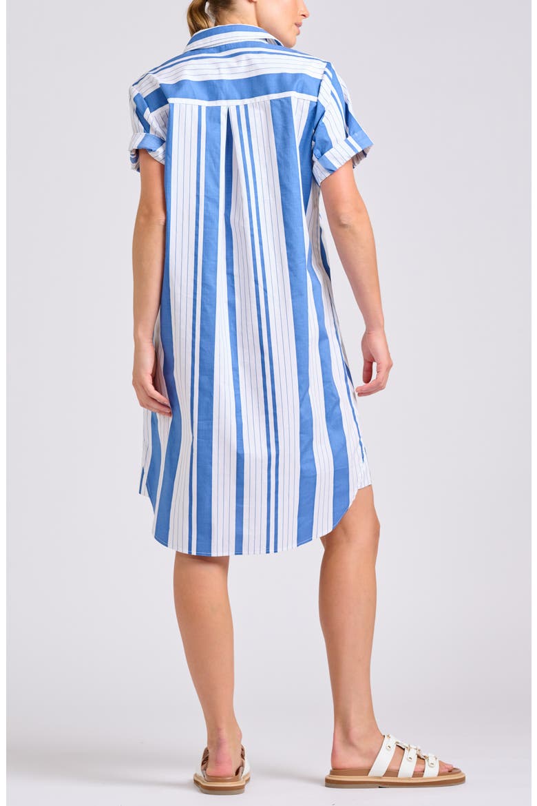 Stripe Popover Poplin Shirtdress, Alternate, color, AZURE RETRO STRIPE