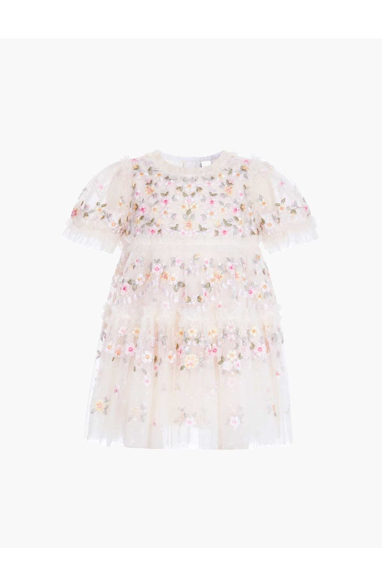 Needle & Thread Garland Ribbon Baby Dress, Alternate, color, Cream/Multi