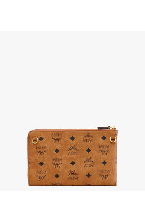 Mcm Ottomar Travel Pouch In Cognac