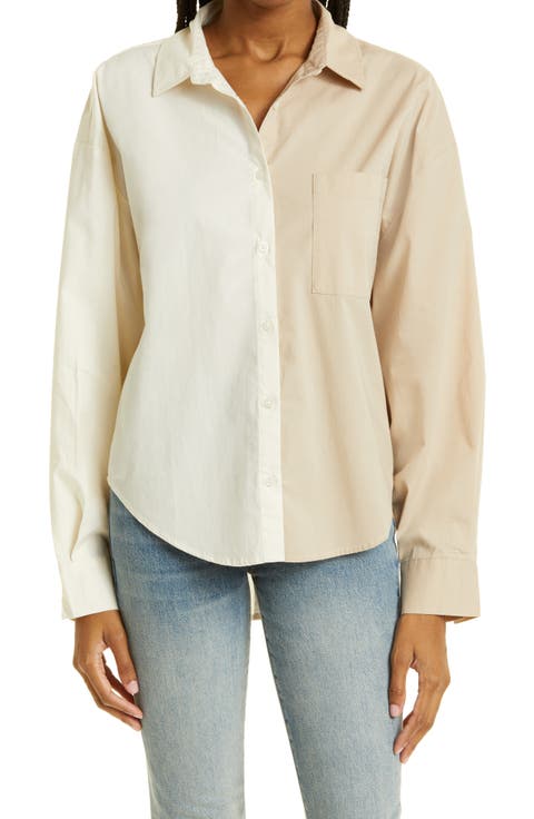 Sloane High-Low Stretch Cotton Shirt