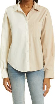 Pistola Sloane High-Low Stretch Cotton Shirt