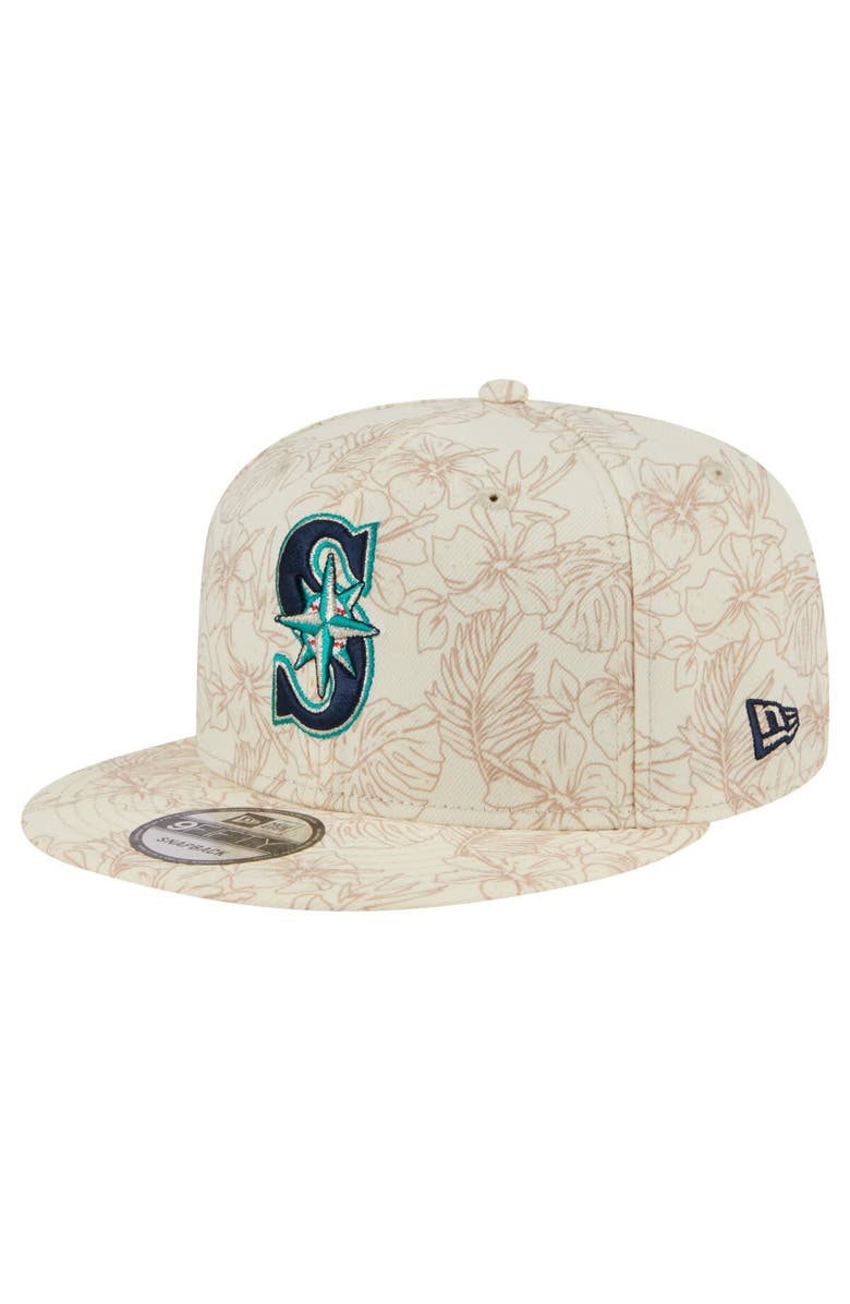 New Era Men's New Era Cream Seattle Mariners Spring Training Leaf 9FIFTY Snapback Hat, Main, color,