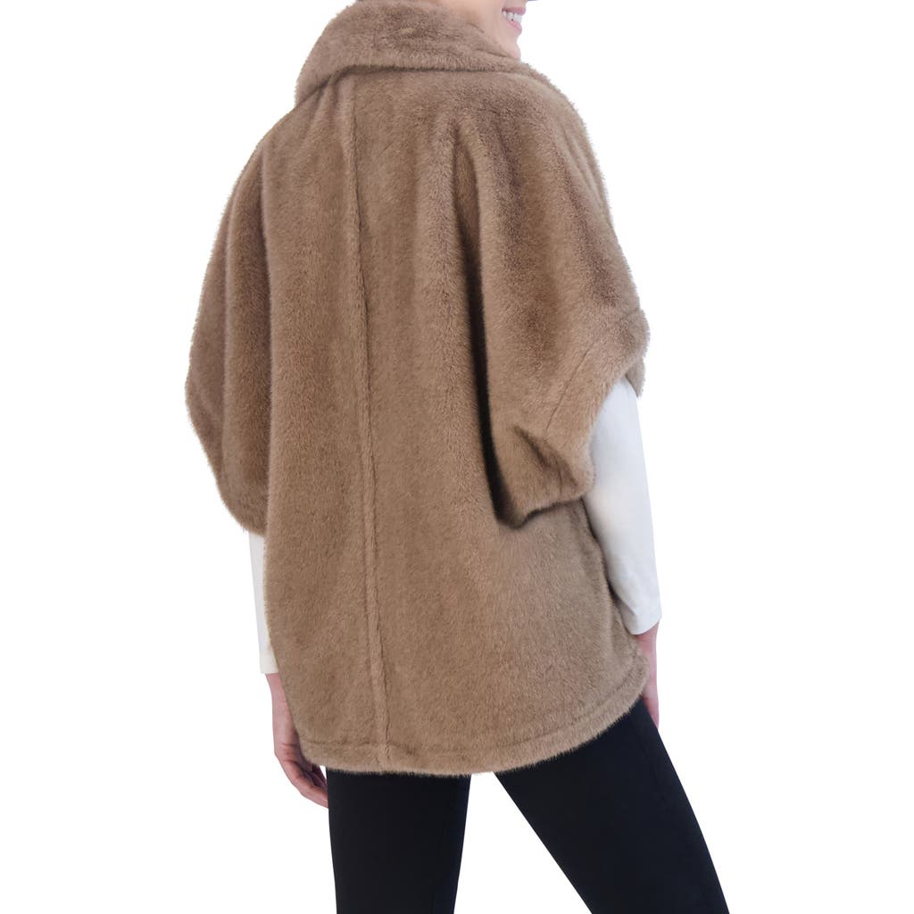 Rebecca Minkoff Faux Fur Capelet In Taupe