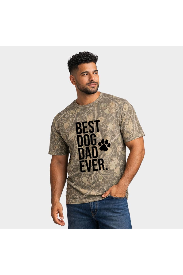 Best Dog Dad Ever Paw Heavyweight Crew, Alternate, color, Camo