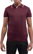 Spring + Mercer Short Sleeve Johnny Collar Polo Sweater