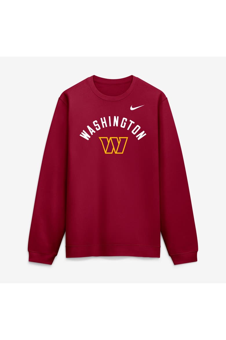 Men's Nike Burgundy Washington Commanders Primetime Club Sweatshirt, Main, color, Burgundy