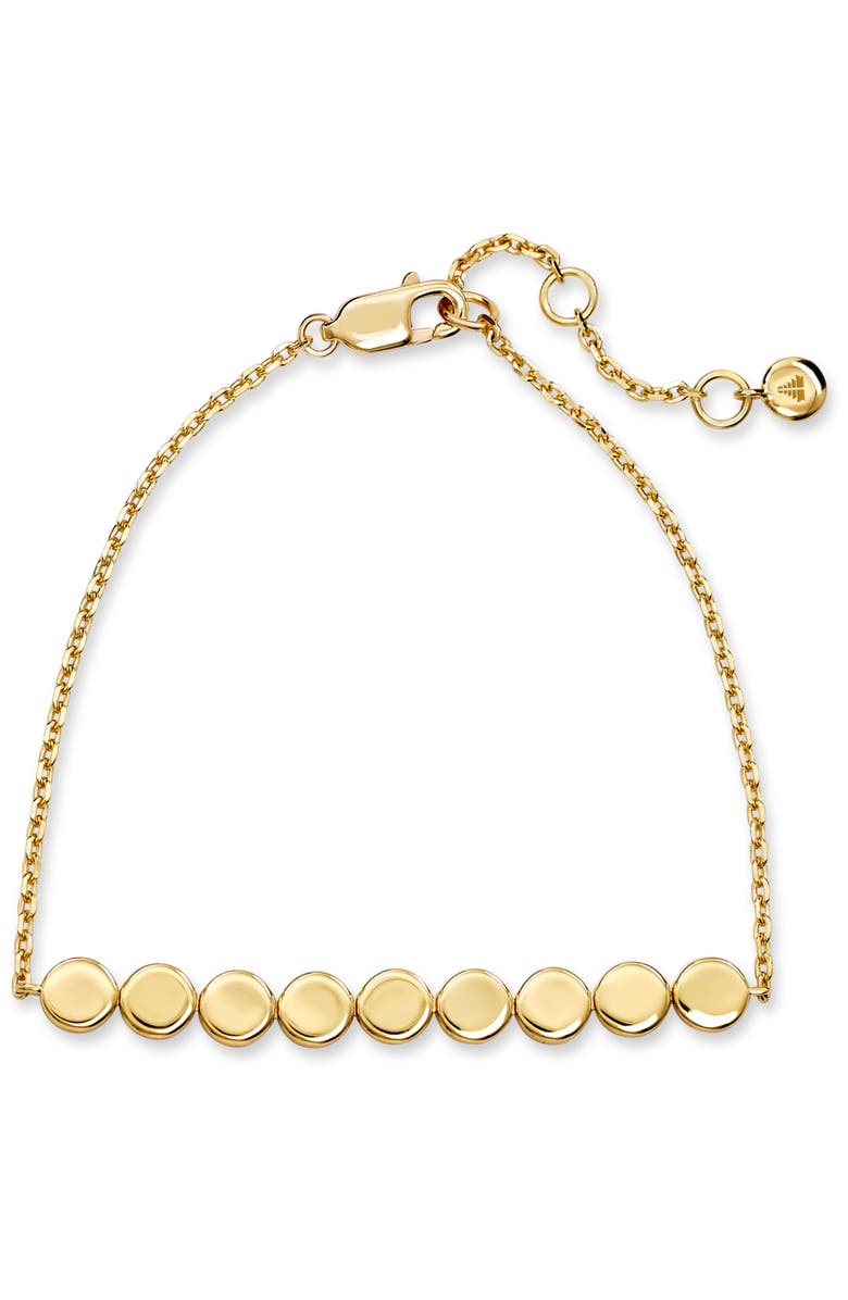 DEVATA Round Link Chain Bracelet in Gold Plated Sterling Silver, Alternate, color, Yellow Gold