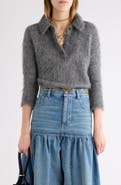 Chloé Brushed Alpaca Blend Polo Sweater